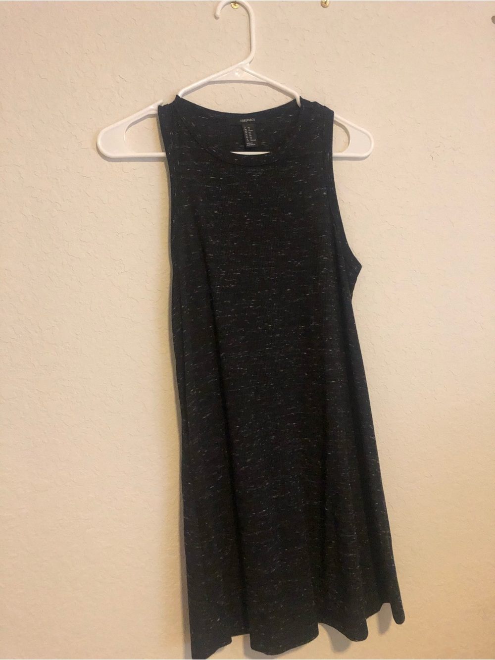 Forever 21 Black Speckled Sleeveless Swing Dress